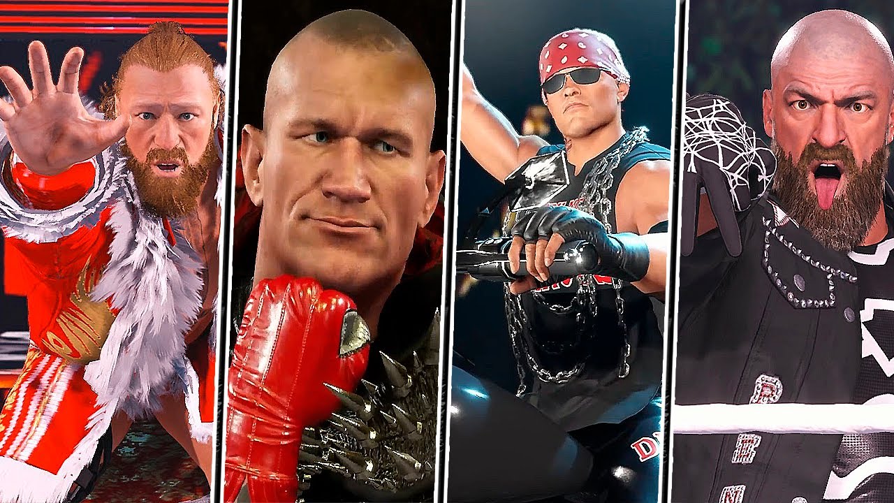 Топ-10 самых безумных выходов на ринг с заменой трюков в WWE 2K25!