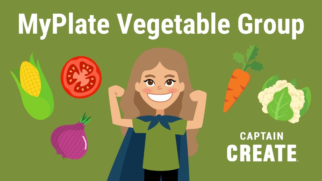 MyPlate Vegetable Group - MyPlate for Kids with Captain Create