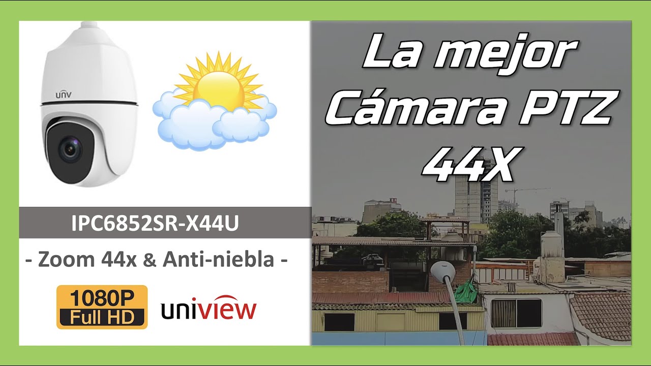 🚨La MEJOR cámara PTZ del MUNDO ✅ - FULL HD a 60fps con ZOOM 44X 🌐- IPC6852SR-X44U