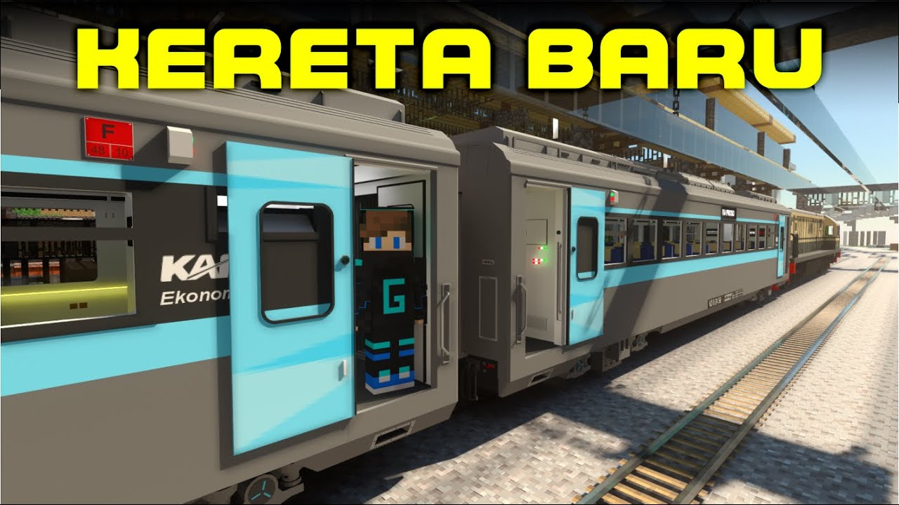 NAIK KERETA DENGAN RENGKAIAN TERBARU DI MINECRAFT