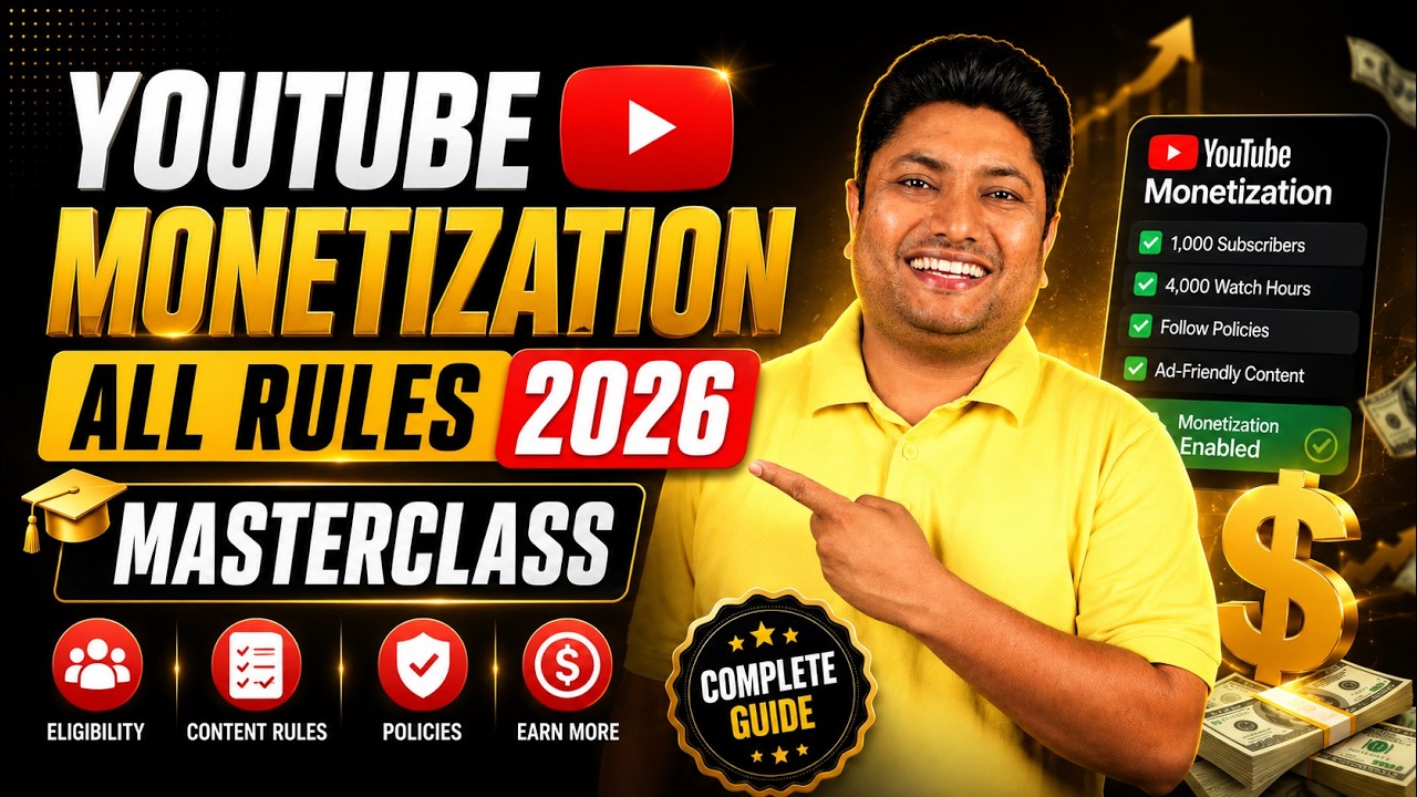 The Ultimate YouTube Monetization Masterclass 2026 | Everything Creators Must Know