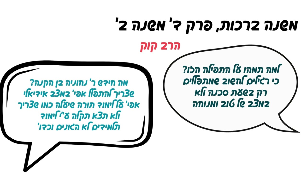 במעגלי המשנה תפילה - משניות לבגרות תושב