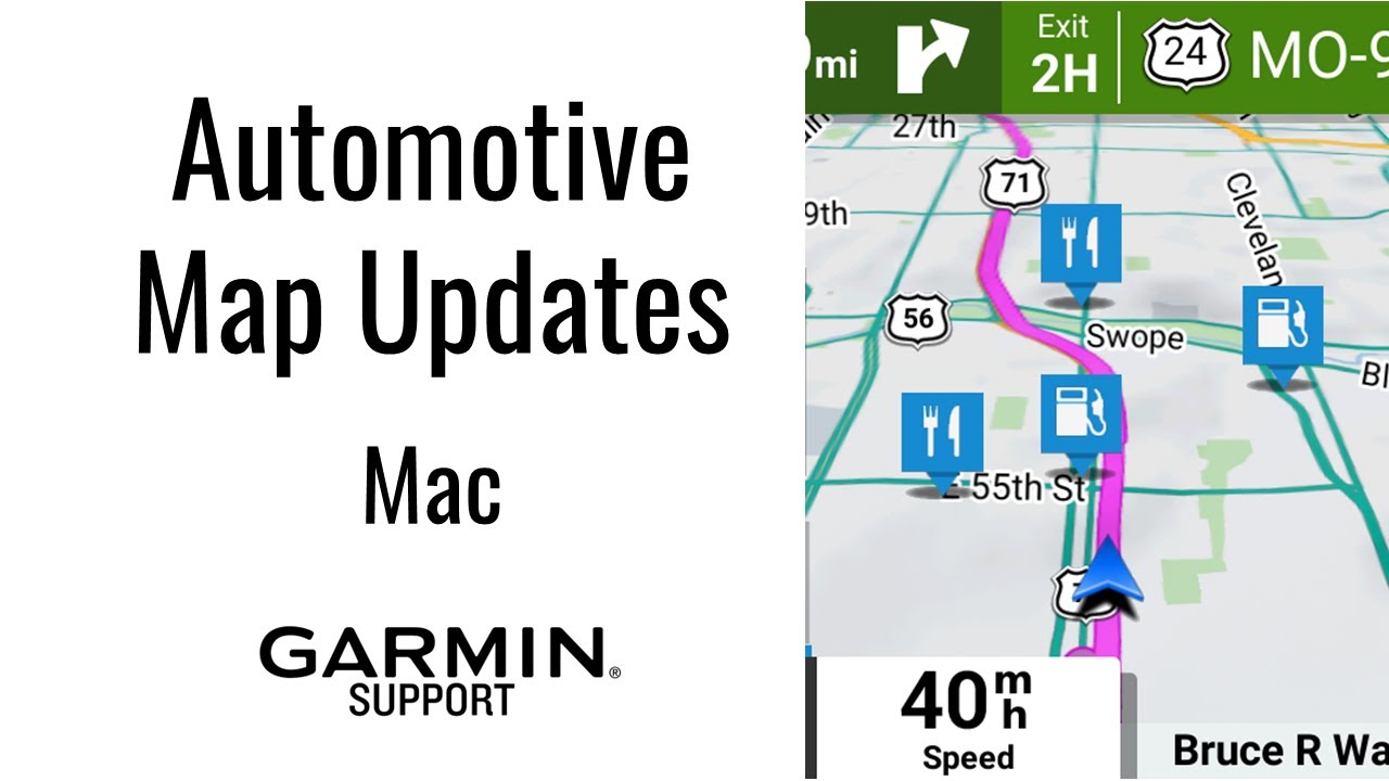 Обновления автомобильных карт (Mac) | Поддержка Garmin