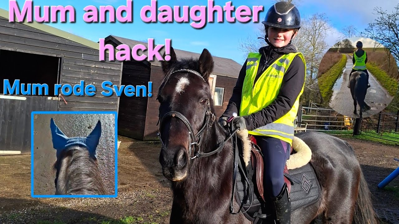 Hacking with Mum! Mum does the vlog!! 🐎💕 #horse #equestrianjourney 