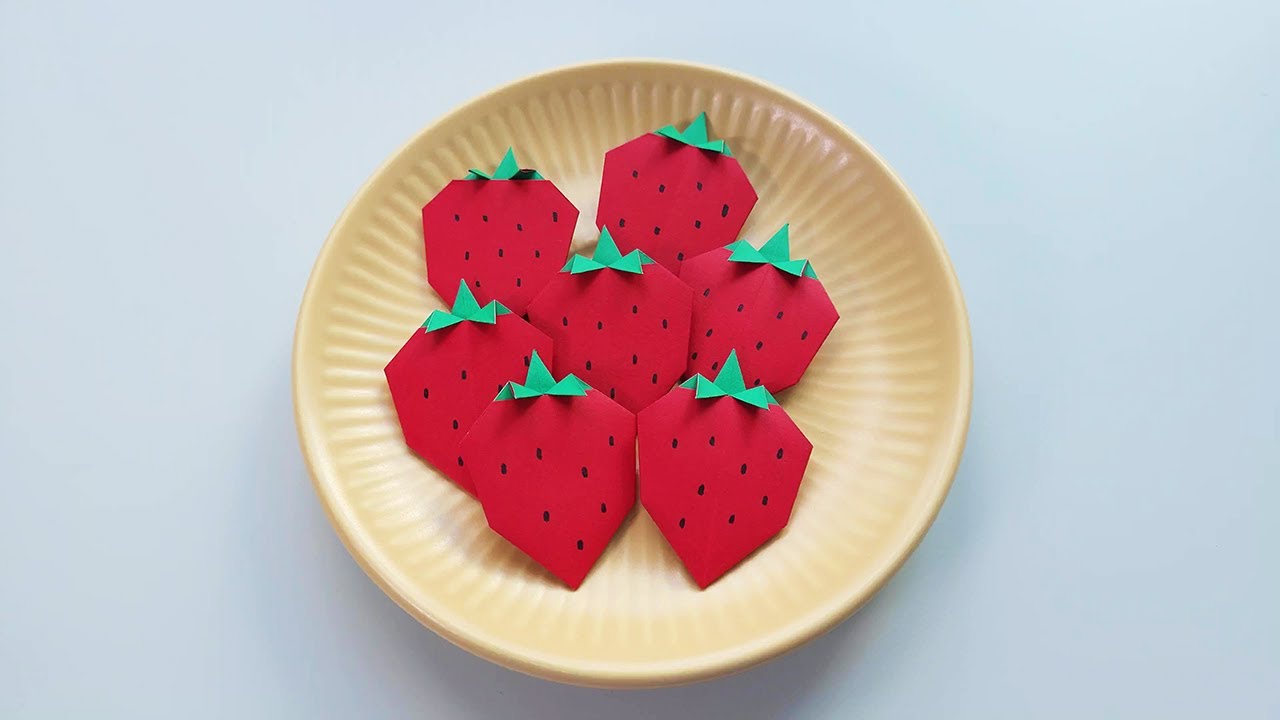 딸기 종이접기