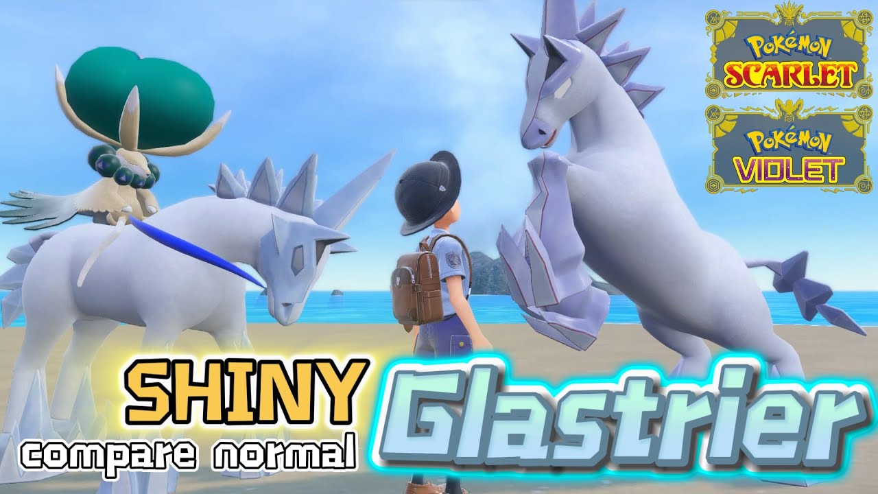 Glastrier (Shiny vs Normal) | Legendary Pokemon | Comparison (Side by Side)