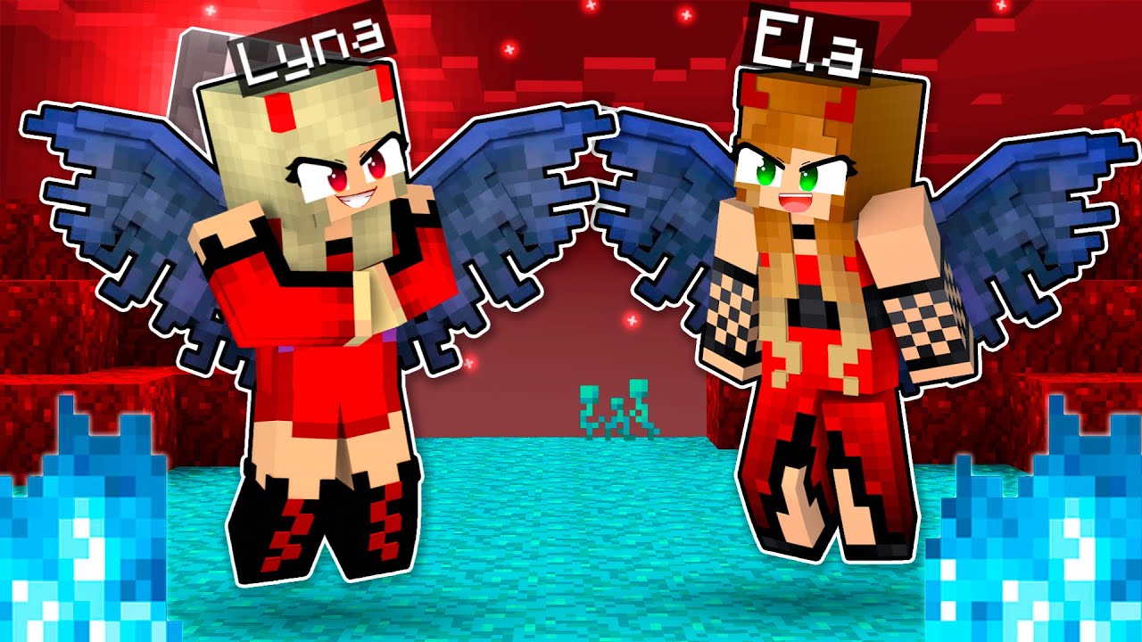 MINECRAFT PERO SOMOS ÁNGELES MALVADOS CON ELA!!