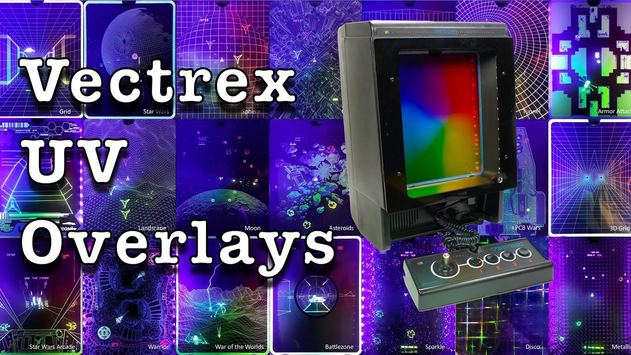 New UV Blacklighter Overlays for the Vectrex