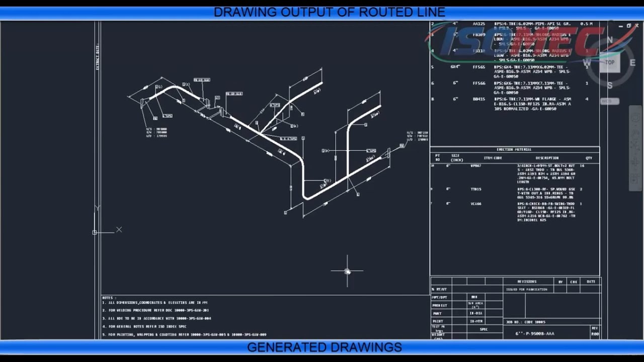 Draw Piping Isometric Drawings by ISOMAC Software
