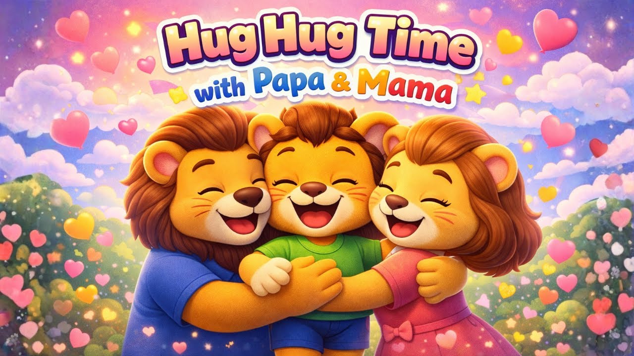 Hug Hug Time with Papa & Mama Ver.1 | Fun Kids Song & Dance with Friends