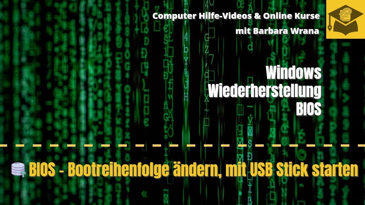 Bootreihenfolge ändern, Windows 10 wiederherstellen, Festplatten-Image und Wiederherstellungsstick