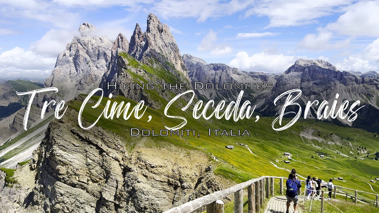 Family Hikes of the Dolomites - Tre Cime, Seceda, Lago di Braies, Dolomiti, Italy - 4K