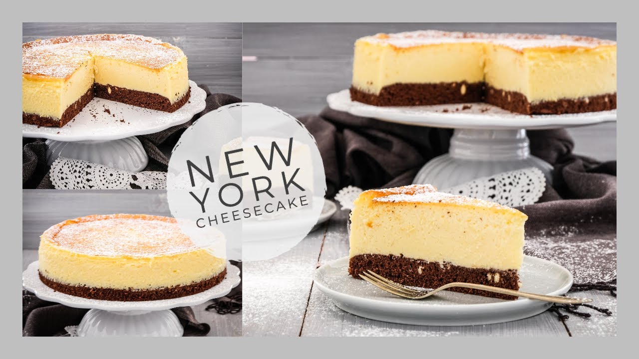 New York Cheesecake - cremiger Käsekuchen - Käsekuchen mit Schokoboden