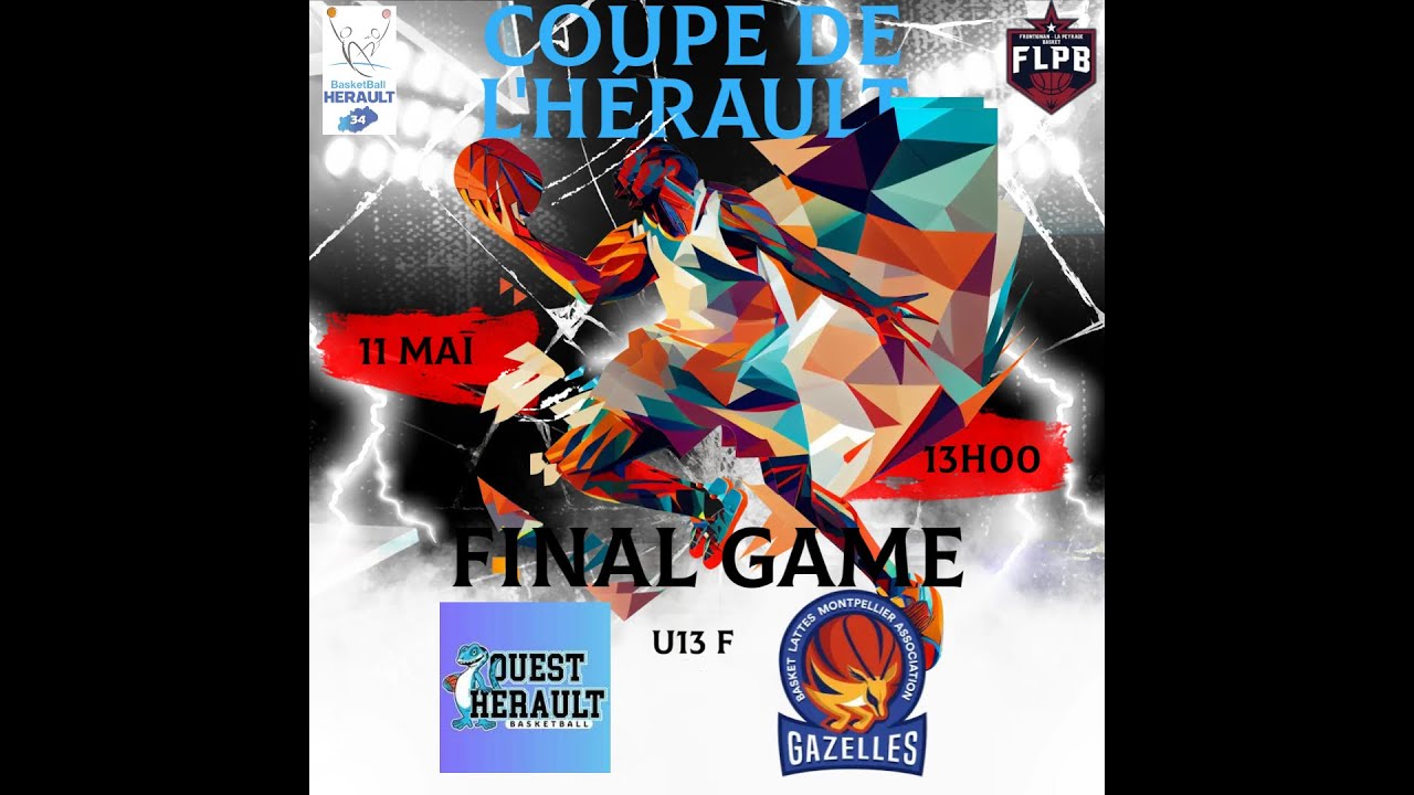 #basket FINALE COUPE DE L HERAULT U13F CTC OUEST HERAULT VS BLMA