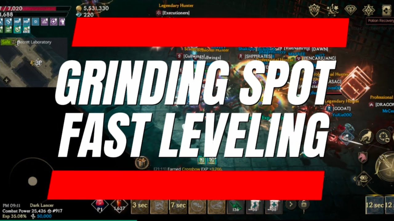 LORDNINE: Best Grinding Spot / Fast Leveling Guide lvl 30-60 #lordnine #lordninegameplay #shorts 