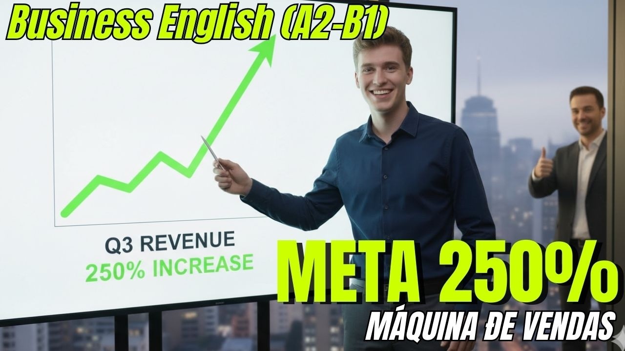 Aprender Ingles: Como dominar reuniões de vendas e KPI | Business English (A2-B1)