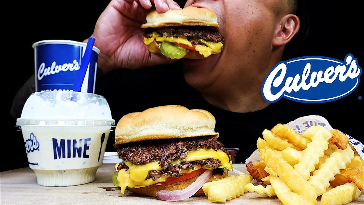CULVERS DOUBLE CHEESEBURGER FRIES & REESES CONCRETE MIXER