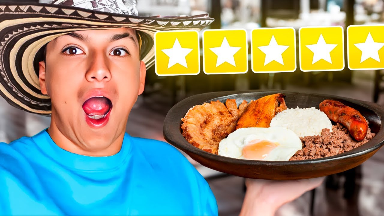 PROBANDO LA COMIDA TÍPICA DE COLOMBIA, EN BOGOTÁ | Bandeja Paisa, Mamona, Cholado, etc ...