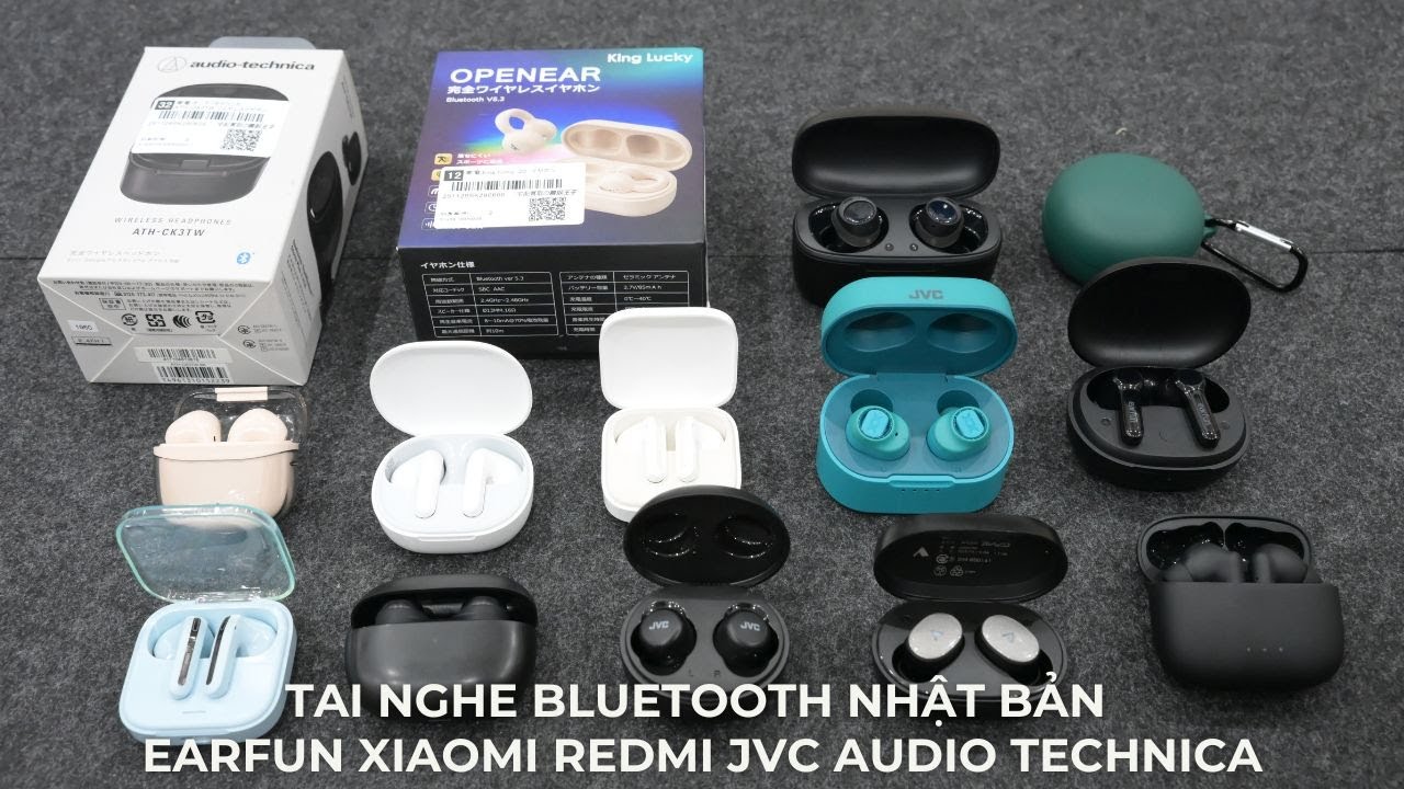 Tai nghe bluetooth jvc audio technica xiaomi redmi và một số hàng đấu giá nhật bản
