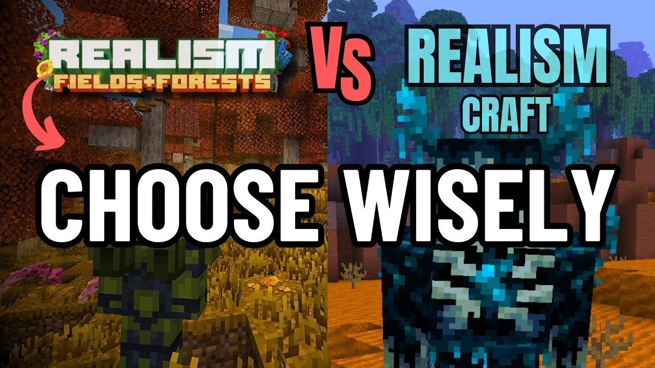 👉REALISM Craft VS REALISM Fields + Forest - Which one is better?