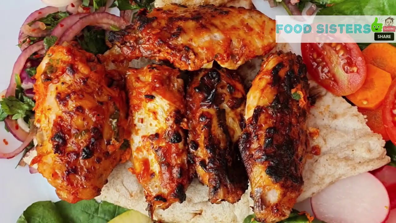 Turkish Style Chicken Wings with homemade Red Pepper Sauce