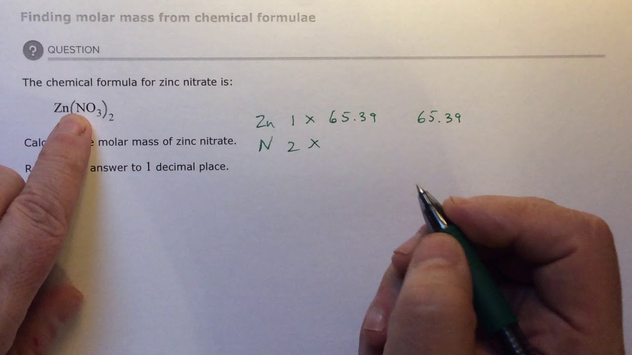 Aleks Finding molar mass from chemical formulae