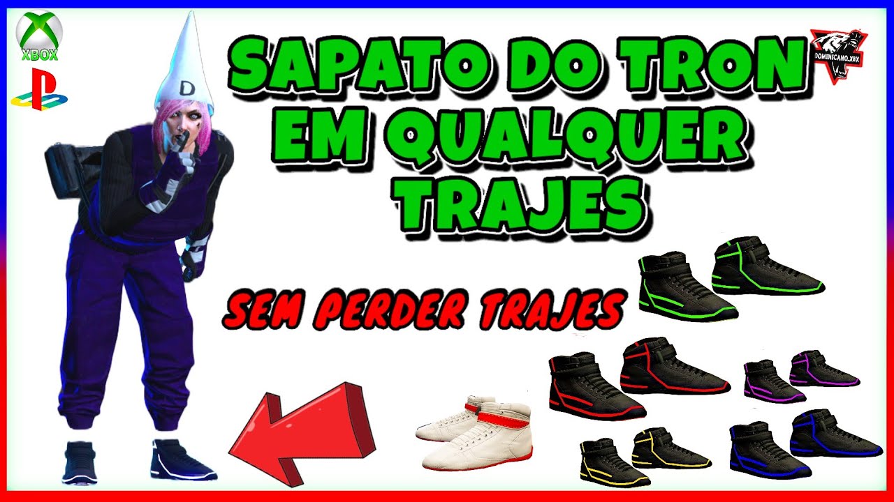 GTA 5 Online 🔥 SAPATO DO TRON EM QUALQUER TRAJE 😱 (MÉTODO RARO) SEM PERDER ROUPAS 🔥💥