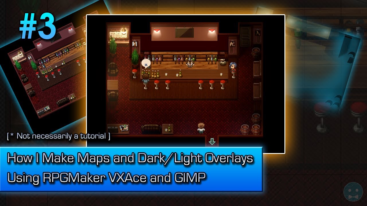 How I Make Maps and Lighting/Shading Image Overlays #3 | RPGMaker VX Ace | GIMP