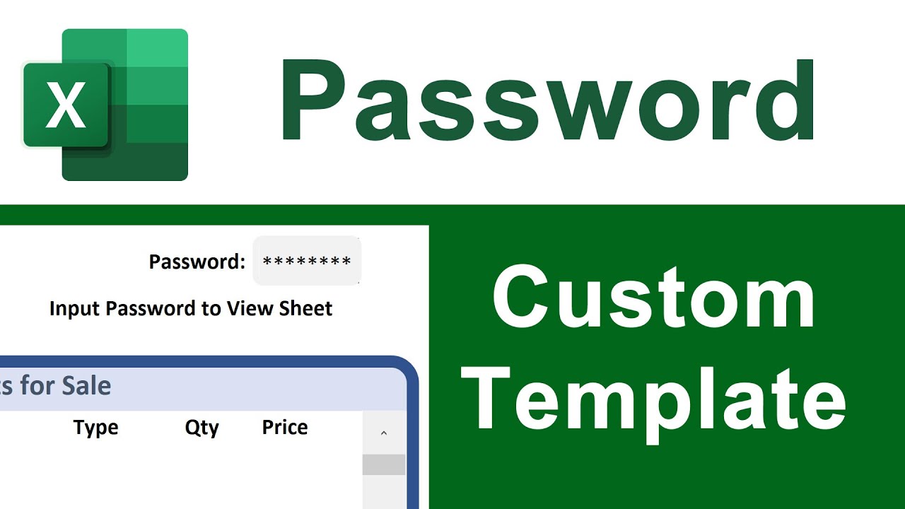 Custom Password Template to Auto-Hide Data in Worksheets