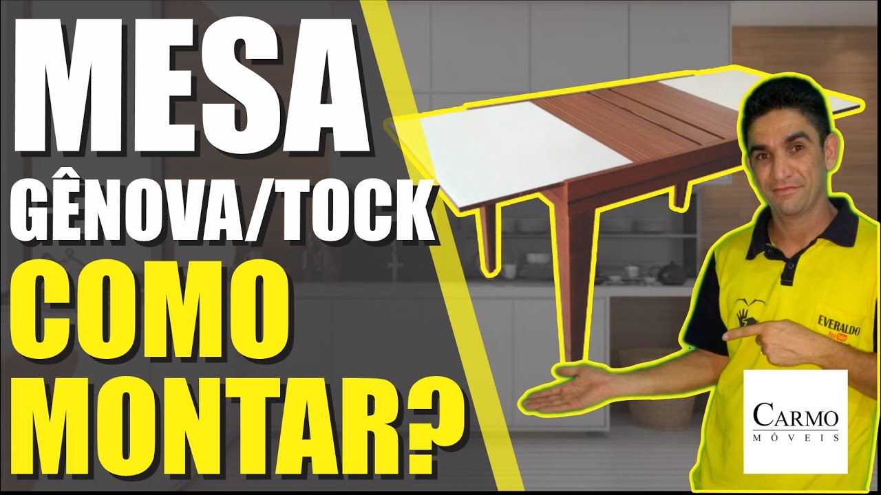 Montagem da mesa Gênova/Tock | Carmo Móveis