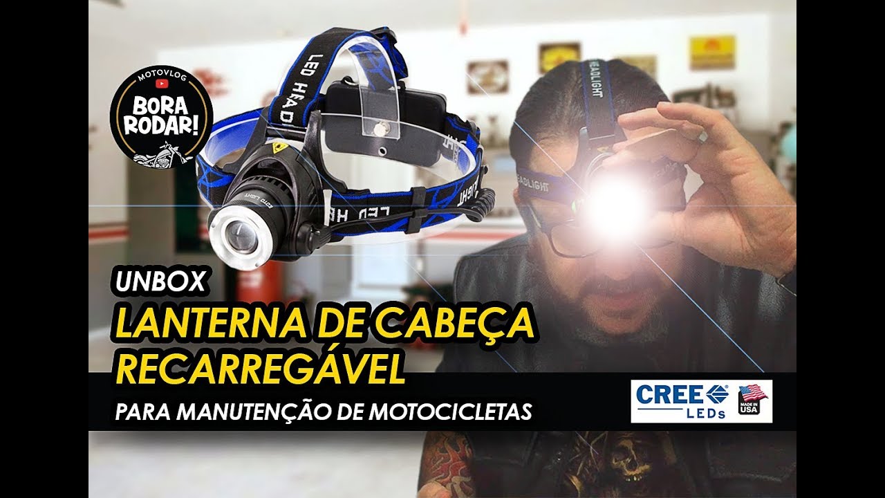 UNBOX: Lanterna de Cabeça Recarregável (Headlamp Cree LEDs) - Mirage 250 -​ Bora Rodar! #021