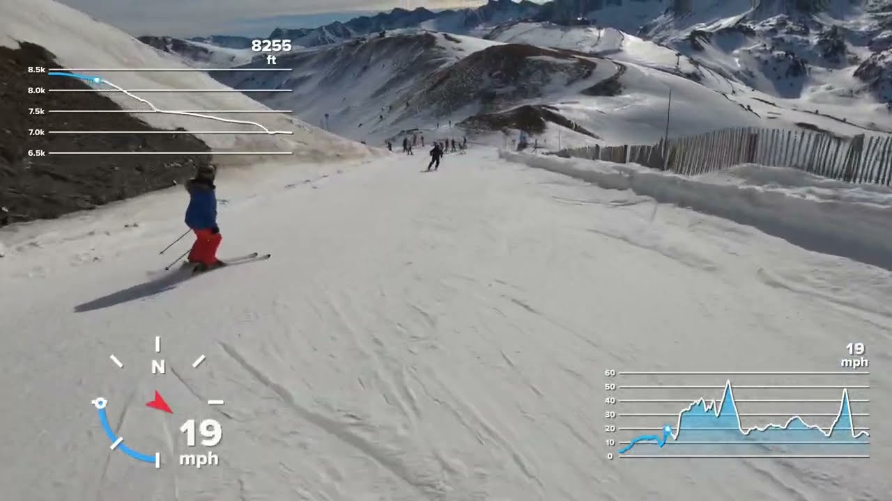 Grandvalira - Obaga (Blue run) accessed by Cortalets and ending on Serat de la Posa (Red run) Feb 22
