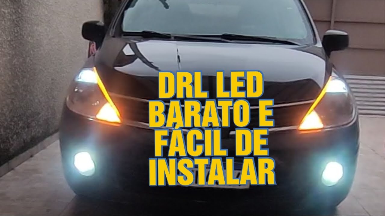 COMO INSTALAR DRL LED Barato e Fácil