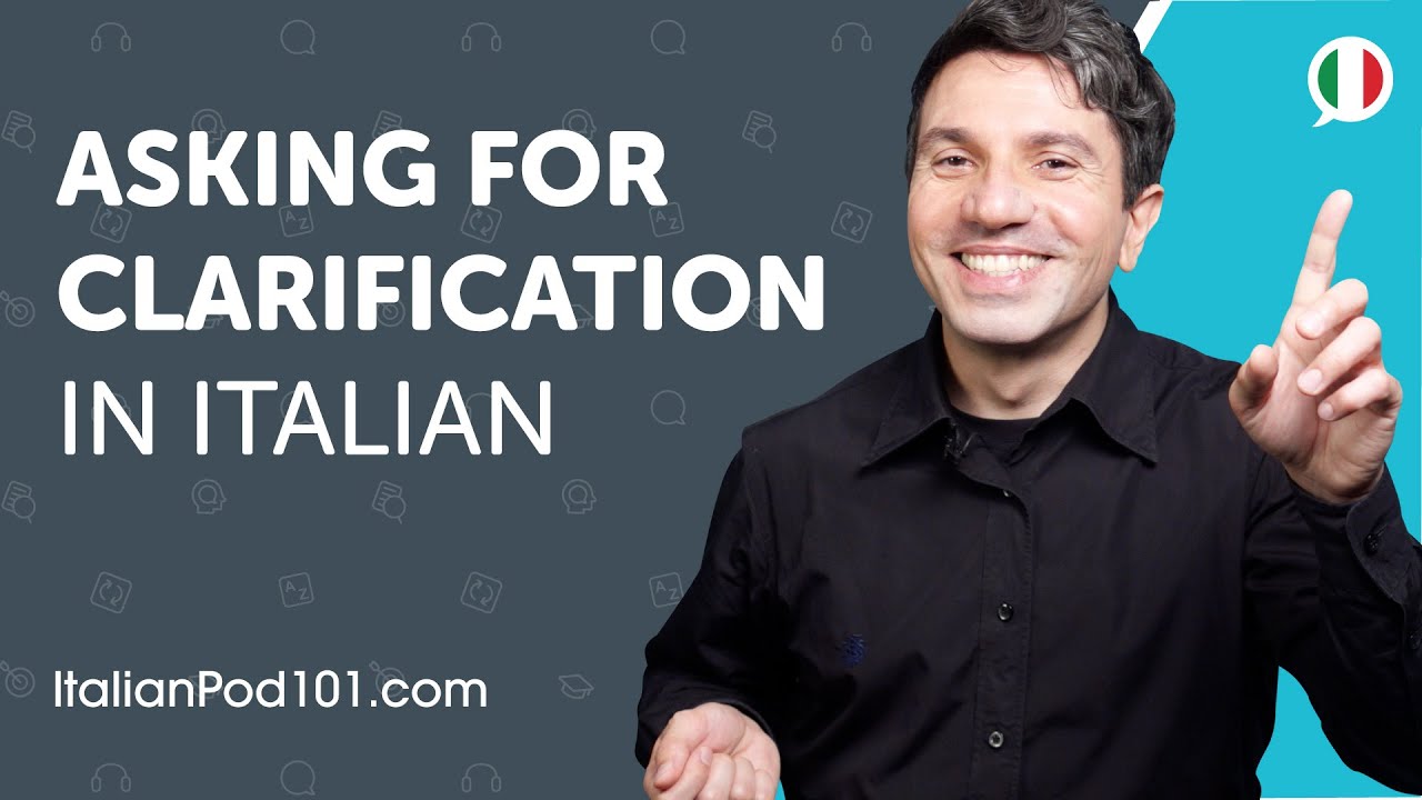 Learn How to Ask for Clarification in Italian | Can Do #13