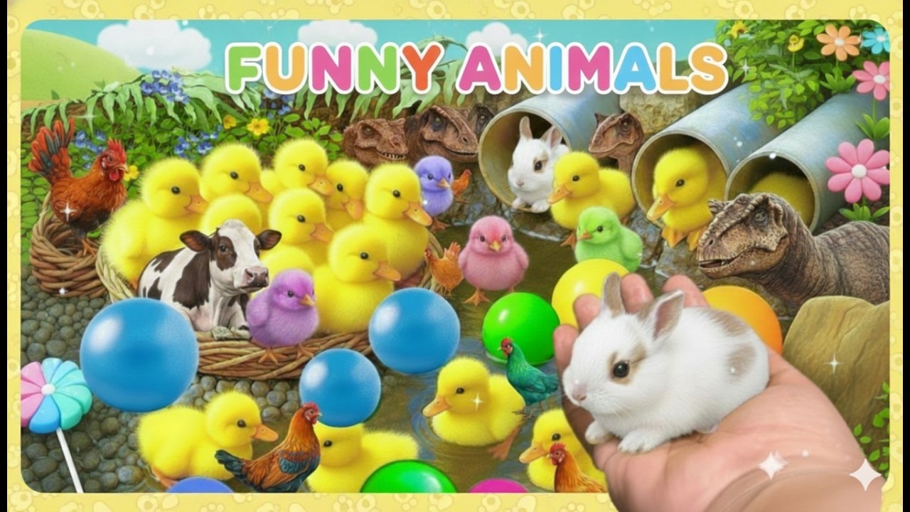 Ayam Rainbow dan Bebek Angsa kelinci Lucu,Hunting seru seruan!