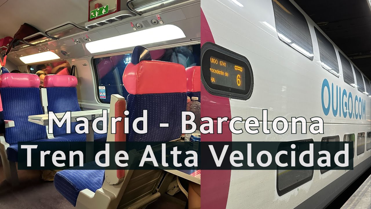 🚄 TREN de alta velocidad OUIGO Madrid - Barcelona (ida y vuelta) a 300 km/h