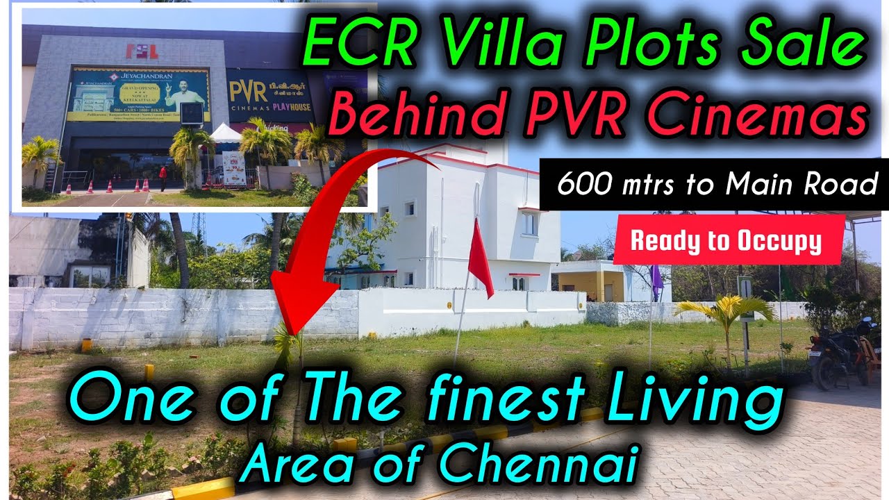 😍🏡Just Behind PVR Cinemas | Villa Plots Sale In Ecr | 1050sqft Onwards | VIP Area Of Chennai