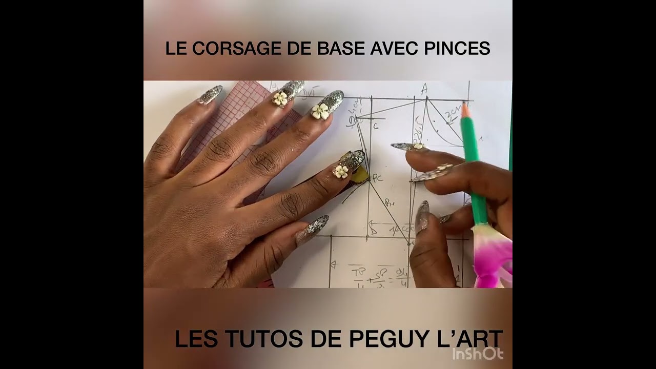 Tracé du corsage de base avec pinces.