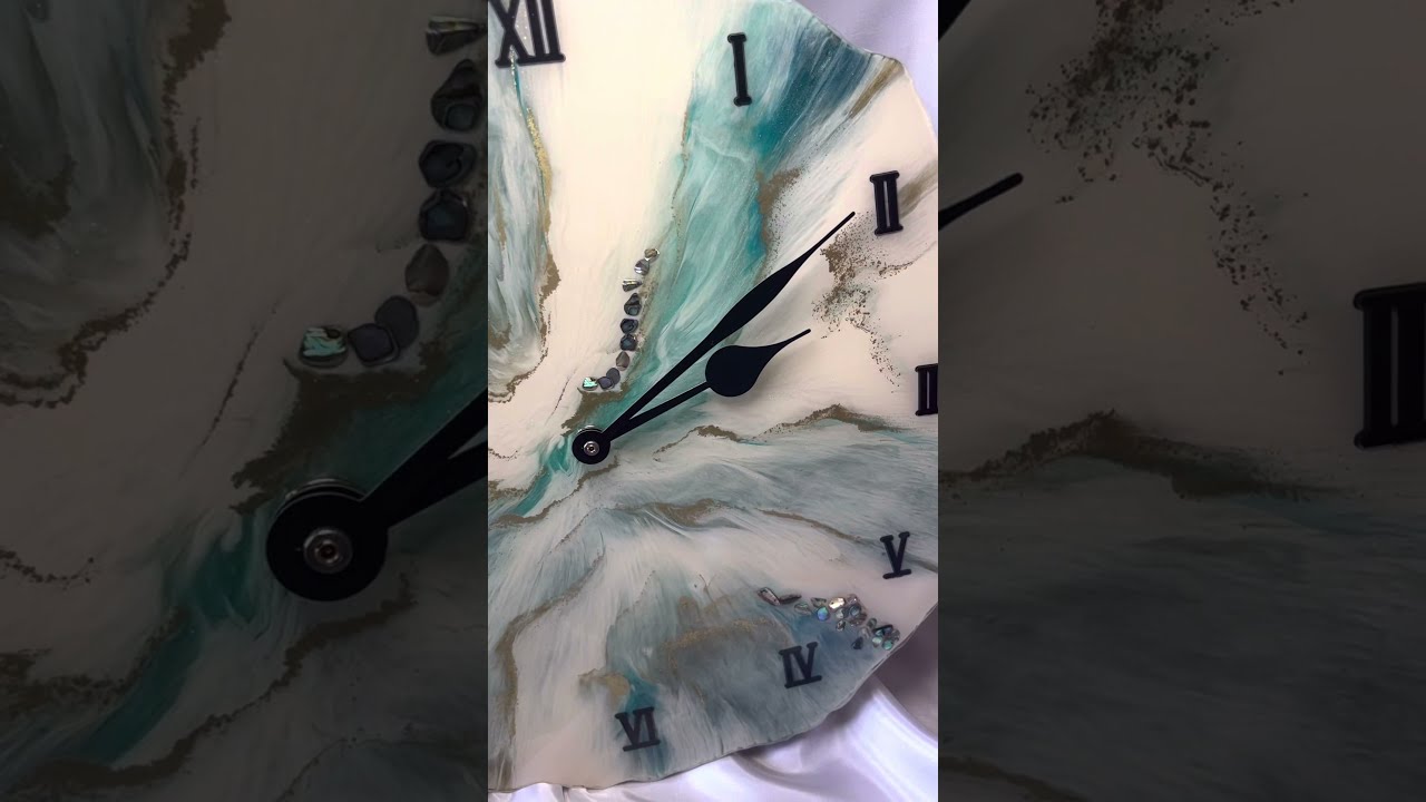 Tutorial completo orologio in resina effetto marmo 💚💚