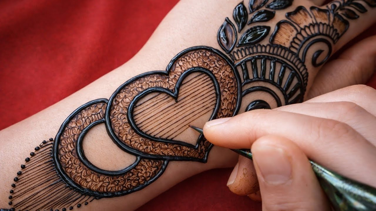😍Beautiful Heart Mehndi Design ❤️ |✌Easy & Stylish Arabic Henna for Beginners 🔥@hennadesignernishu 