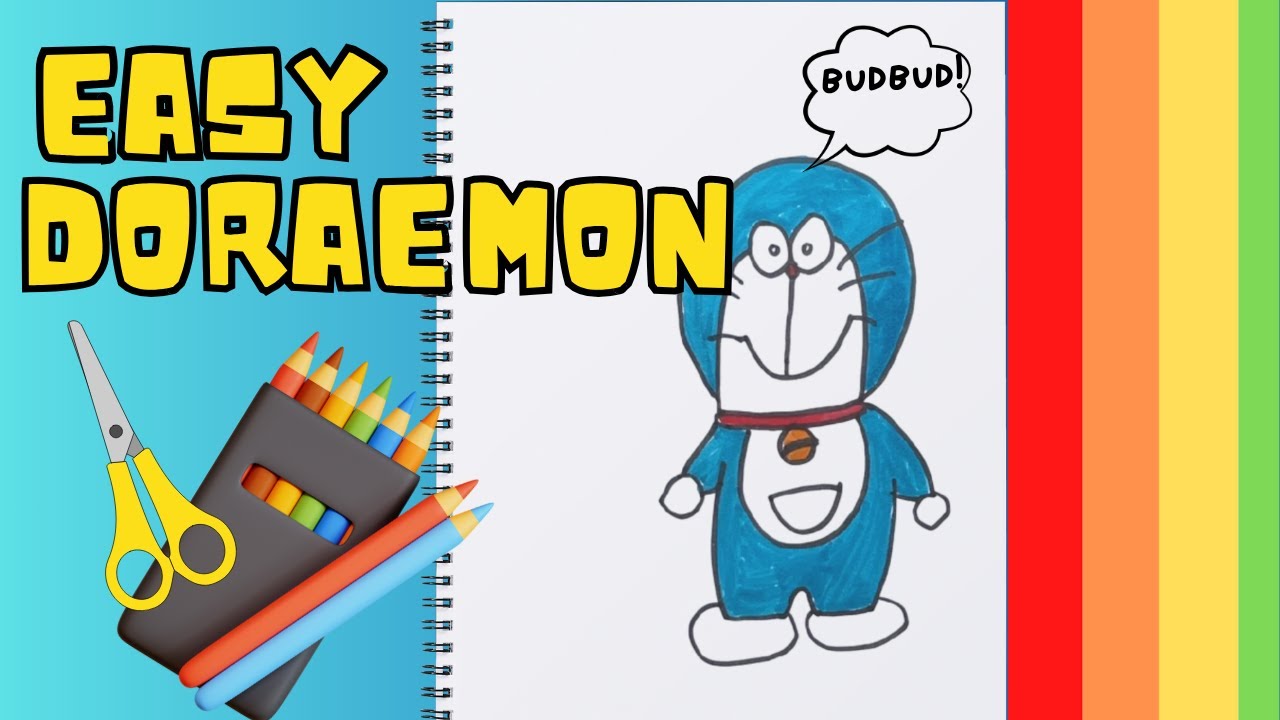 “Let’s draw a fun doraemon step by step! 🎭✨ Easy and fun drawing for kids!”