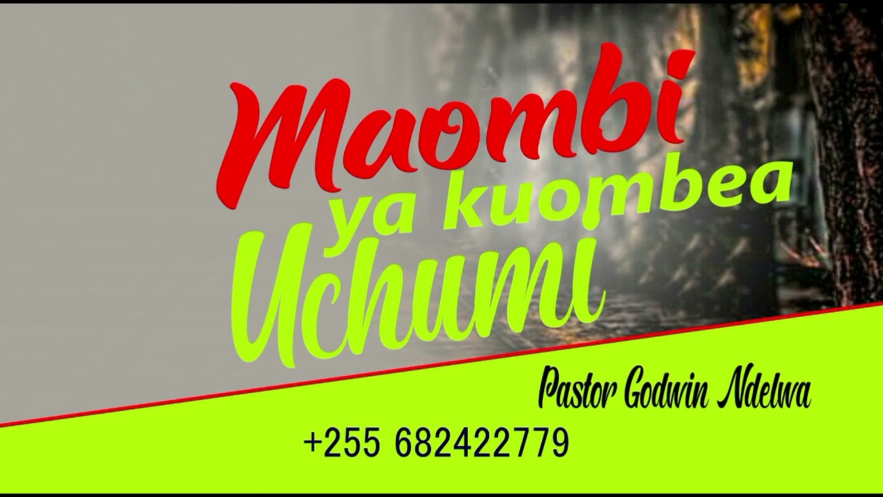 MAOMBI YA KUOMBEA UCHUMI WAKO.