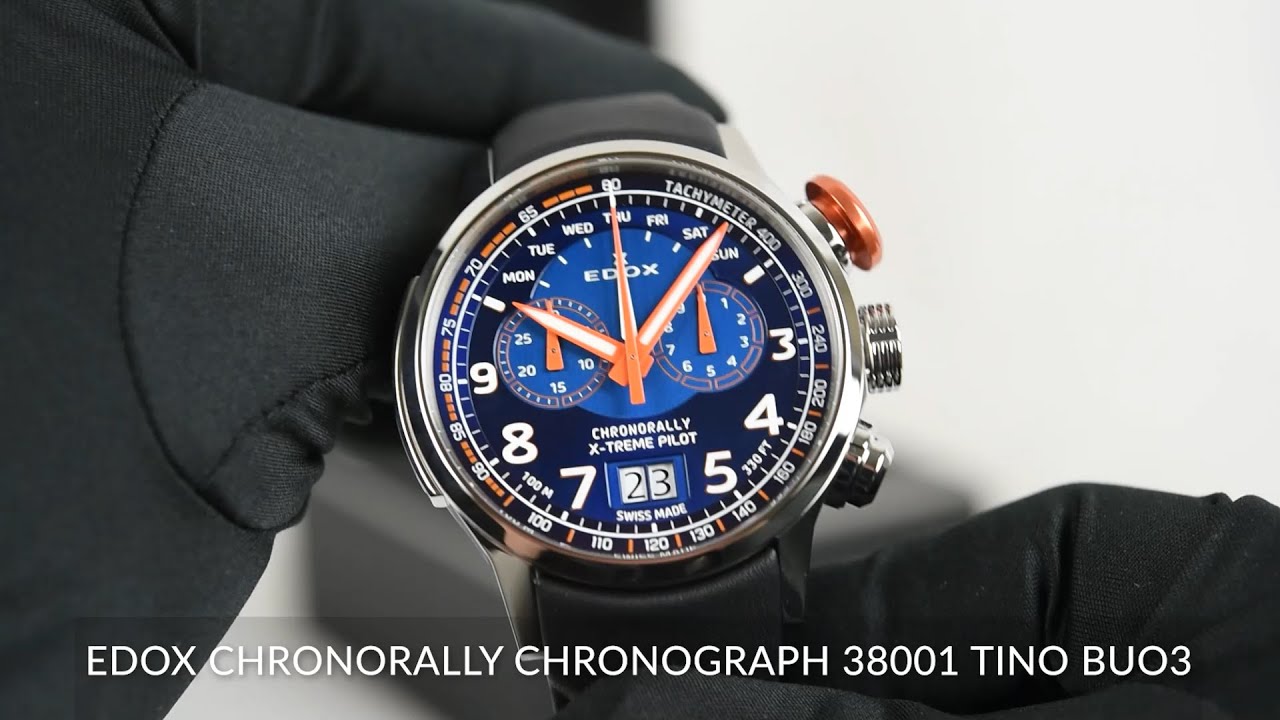 Edox Chronorally Chronograph 38001 TINO BUO3