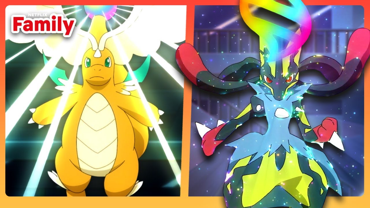 Dragonite and Lucario MEGA Evolve! | Pok&eacute;mon Horizons: Season 3 | Netflix Family