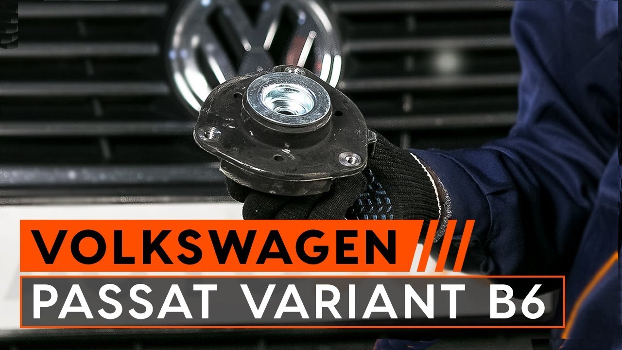 How to change a front strut mount VW PASSAT VARIANT B6 3C [TUTORIAL AUTODOC]