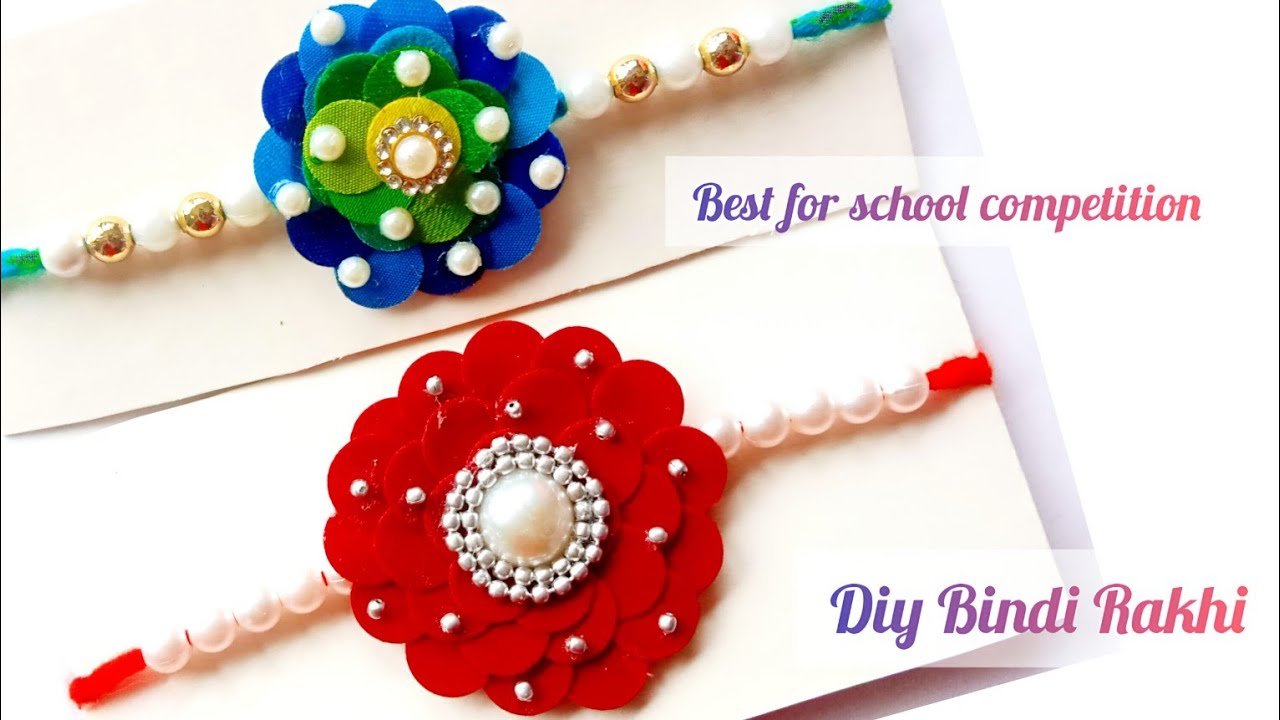 Diy Bindi Rakhi Making ideas ✨💝/Rakhi making for school competition/rakhi kaise banaye 