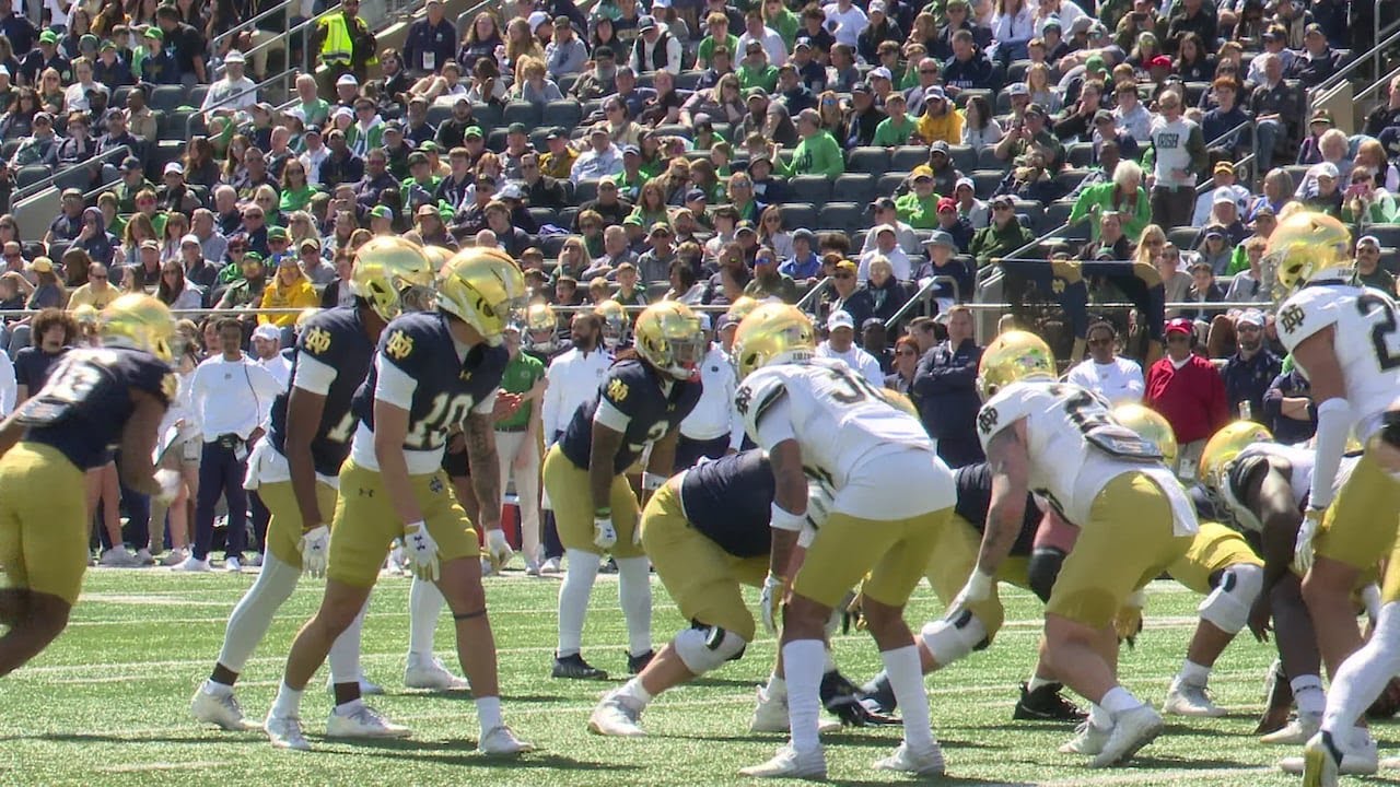 HIGHLIGHTS: Blue defeats Gold 76-31 in new-look 2025 Blue-Gold Game