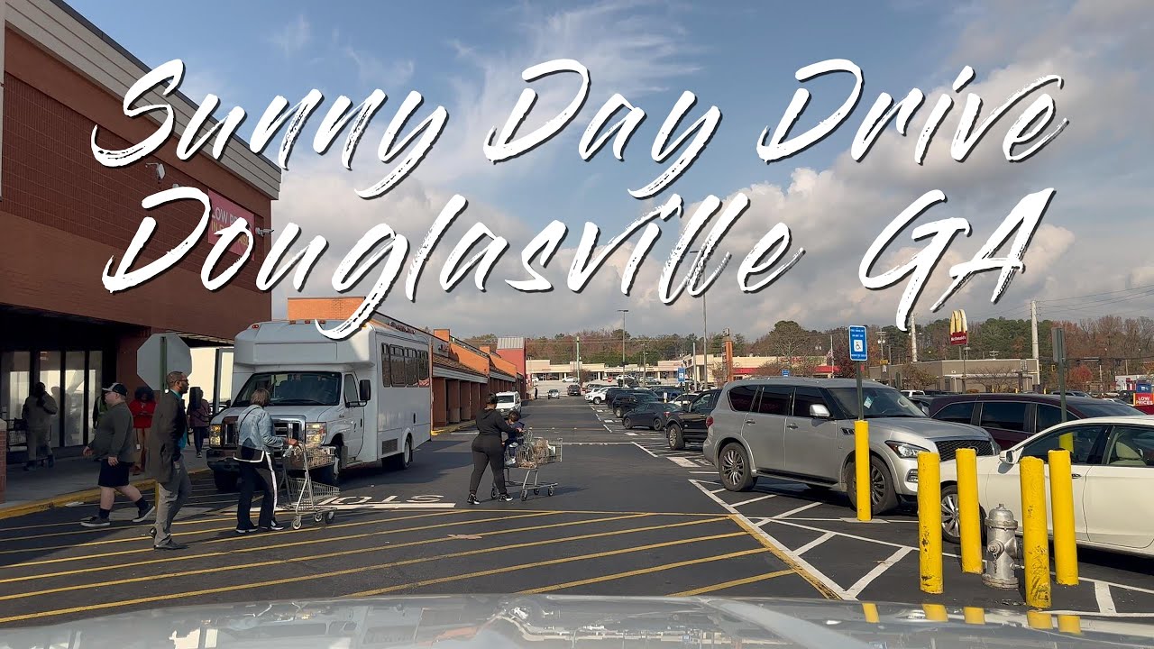 🎥 4K 🚗 Sunny Autumn Drive in Douglasville GA | Arbor Place Mall to Fairburn Rd 🍂