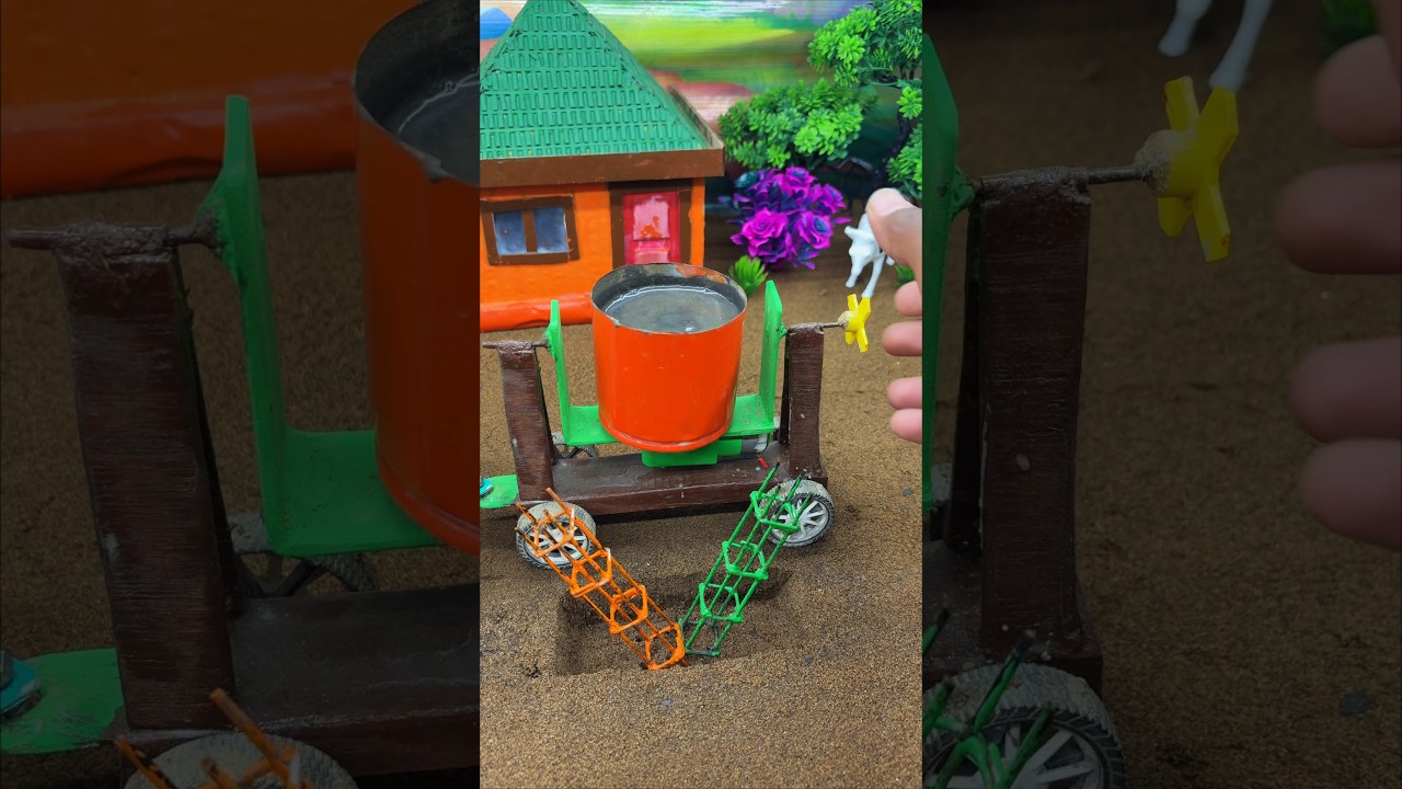 mini pillars making construction project tractor Wala video #shorts#youtubeshorts