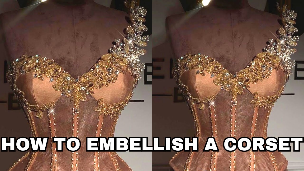 HOW TO EMBELLISH A CORSET BLOUSE LIKE A PRO | BEGINNER-FRIENDLY | CORSET DESIGN | 3D APPLIQUÉ STYLE